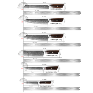<span class=keywords><strong>Juego</strong></span> <span class=keywords><strong>de</strong></span> <span class=keywords><strong>cuchillos</strong></span> <span class=keywords><strong>de</strong></span> cocina profesionales Fulwin ODM OEM Damasco Chef <span class=keywords><strong>Bass</strong></span> Butcher opción personalizable para uso en la cocina - Product Image 2