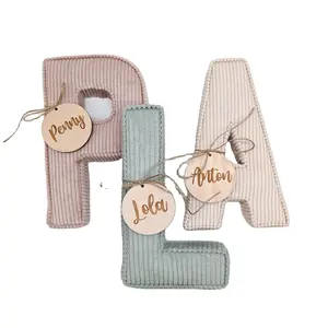 Fabric Letters Made of Corduroy Boho Children's Room Gift Idea Birth Children's Room Letter Decoration