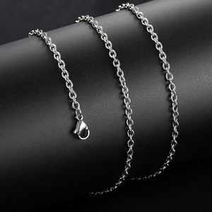 Collier en acier inoxydable à maillons en O, unisexe, chaîne de clavicule, chaîne de pull, vente en gros d'usine - Product Image 1