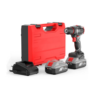 Perceuse électrique sans fil professionnelle 10 mm sans balais, double vitesse, 20 V, couple de 50 Nm, kit d'outils de perçage métallique