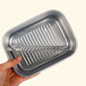 กล่องเก็บอาหารสแตนเลส 316L รูปทรงสี่เหลี่ยมผืนผ้า ขนาด 1-3 ลิตร ฝาปิดซิลิโคน ป้องกันการรั่วซึม ใช้กับเครื่องล้างจานได้ ปลอดสาร BPA - Product Image 4