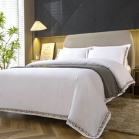 Parure de lit brodée 100% coton pour lit King Queen Twin Linge de maison de qualité pour usage domestique Ensemble de housse moderne de qualité supérieure Assurance qualité