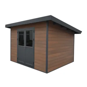 生态林个性化灰色外部WPC木制小屋木塑复合花园住宅用于工具