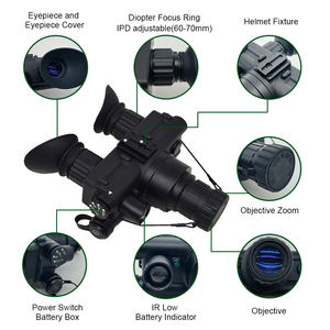 Lunettes de vision nocturne haute sensibilité Gen2+ PVS7, testées à 100 % avant expédition, vision nocturne haute SNR24, phosphore blanc - Product Image 4