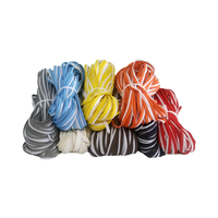 Bande réfléchissante argentée haute visibilité à coudre, en vinyle, avec cordon élastique double face en tissu polyester, pour la confection de dispositifs de protection individuelle (DPI) - Vente en gros