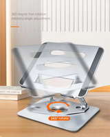 Tablette pliante à dissipation thermique planche dessinée à la main support d'ordinateur portable en alliage d'aluminium rotatif à 360 degrés