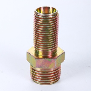 Une extrémité plate une extrémité pouce filetage inversé droit fer vis connecteur hydraulique raccords de tuyauterie connecteur de Transition - Product Image 2