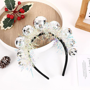 White Christmas <strong>Disco</strong> <strong>Ball</strong> Glow Hairbands LED Light up <strong>Headbands</strong> for Kids and Adults for New Year Parties - Product Image 1