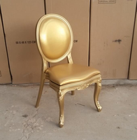Chaise de banquet portable ovale en résine plastique, design Louis Royal, étanche et durable, pour hôtel, salle à manger et salon extérieur
