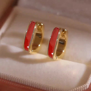Orecchini a polsino a cuore cavo da donna, accessori per l'orecchio semplici per l'uso quotidiano - Product Image 5