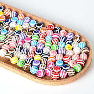 16mm <b>Acrylic</b> rainbow Macaron Striped Contrast Color <b>Bead</b> DIY Beaded Bracelet Necklace Mobile Phone Chain Accessory Wholesale - Product Image 3