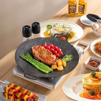 Barbecue d'extérieur en acier au carbone et poêle à griller saine et facile à transporter avec revêtement antiadhésif pour camping cuisinière à induction
