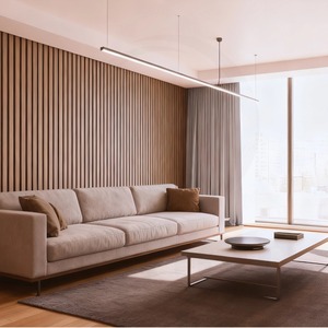 Vigor China Fabricante Mdf Panel acústico para la venta Paneles de pared de listones de madera Panel de listones de madera acústica de pared - Product Image 6