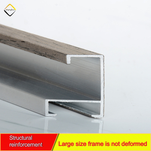 Color madera grano casa decoración montaje en pared Marco de póster de Metal para impresiones foto marcos de fotos de aluminio moldeado - Product Image 4