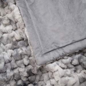 DB Ruched <b>Faux</b> <b>Fur</b> Throw Luxury Home Décor for Comfort and Style - Product Image 3