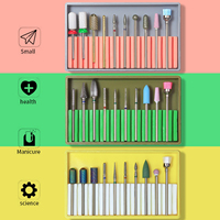 Kit d'outils de ponçage d'ongles en acier ODM 10 pièces, ensemble pratique de forets à ongles multifonctionnels, différentes formes, fraises à ongles en céramique