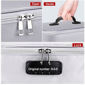 Sac Organisateur Portable Multi-Couches en Silicone Liquide Ignifuge avec Serrure pour Documents et Voyage - Product Image 6