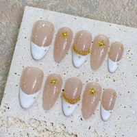 TSZS Meilleures ventes Faux ongles en acrylique faits main, réutilisables, à presser, motifs fleurs 3D mignonnes style INS, formes amande et cercueil, pour la vente en gros aux salons