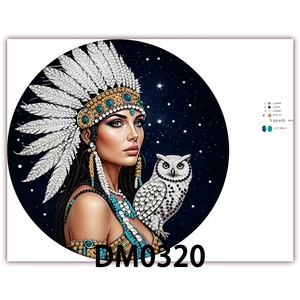XIXI DIY Peinture Décorative pour Adultes 30x30 en Acrylique Effet Diamant Forme Irrégulière, Sujets Animaux Peints à la Main - Product Image 3