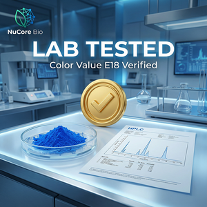 Stock US OEM ODM Poudre de C-Phycocyanine E25 Spirulina Platensis Colorant bleu naturel Antioxydant Qualité alimentaire Faible MOQ Conditionnement en bouteille - Product Image 2