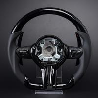   Volant Piano Black M-Tech Stealth Sport à fond plat avec prise en main améliorée, remplacement pour la plupart des modèles