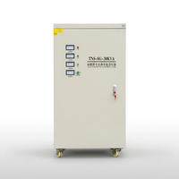 Regulador de Voltaje de Cobre AC TNS-SG para Centro de Máquinas, Trifásico, 30kva, SVC, Transformador Estabilizador de Voltaje Digital Integrado