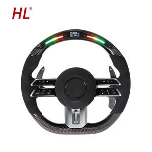 Pour Mercedes Benz W206 W205 W204 W222 W223 W213 W177 W463 <span class=keywords><strong>AMG</strong></span> GT GLE63 SL63 G63 <span class=keywords><strong>A45</strong></span> C63 E63 LED <span class=keywords><strong>Volant</strong></span> en fibre de carbone - Product Image 2