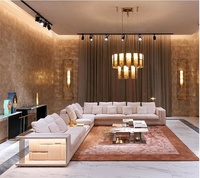 Top vente hall d'entrée moderne nordique Dubaï grand salon modulaire monoplace en cuir hôtel canapé meubles