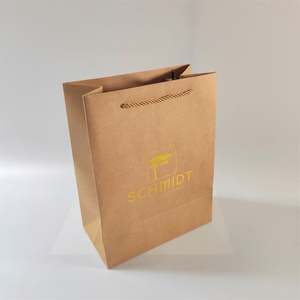 Bolsa de Regalo de Lujo KM, Biodegradable, de Papel Kraft, con Asa de Cinta, para Bodas y Fiestas, Diseño Premium con Estrellas Doradas - Product Image 5