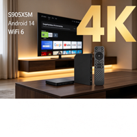 Boîtier TV Android Factory CZ2000 S905X5M 2GB 16GB 4GB 32GB WiFi 6 RTC, réinitialisation automatique, lecteur multimédia intelligent pour hôtel, OEM
