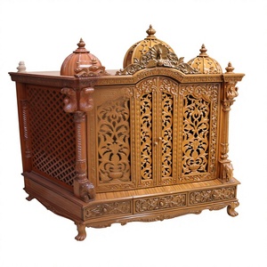 Temple de style moderne en marbre blanc traditionnel, décoration intérieure, taille personnalisée, mobilier en bois traité d'excellente qualité, pas cher - Product Image 6