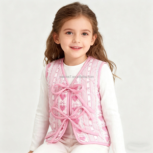 Printemps et automne haut sans manches imprimé fraise petite fille vêtements enfants <span class=keywords><strong>gilet</strong></span> rembourré filles <span class=keywords><strong>gilet</strong></span> matelassé - Product Image 4