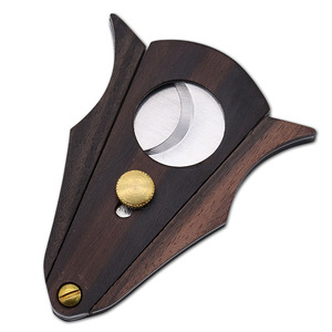 Cortador de Cigarros de Madera con Doble Cuchilla de Acero Inoxidable Automático para Accesorios de Cigarros - Product Image 2