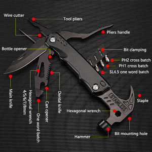 Survie Camping Pince Multifonctionnelle Multitool Griffe Marteau Outil En Acier Inoxydable Avec Gaine En Nylon pour La Chasse En Plein Air Randonnée - Product Image 4