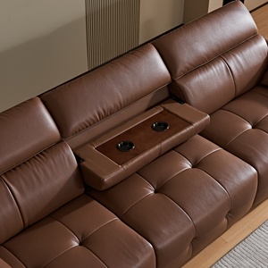 Canapé-lit modulable en tissu avec cadre en bois carré moderne Modasi, trois places, pour salon, appartement, villa - Product Image 5