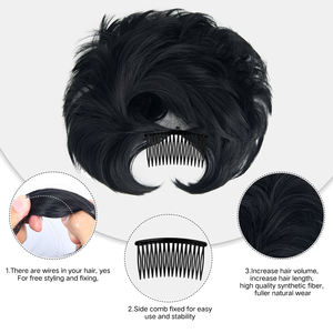 Naturel Droit Polyvalent Réglable Styles Facile Postiches <span class=keywords><strong>Chignon</strong></span> Désordonné Pièce de <span class=keywords><strong>Cheveux</strong></span> Peigne Latéral Clip dans les <span class=keywords><strong>Cheveux</strong></span> <span class=keywords><strong>Chignon</strong></span> <span class=keywords><strong>Postiche</strong></span> pour les Femmes - Product Image 5