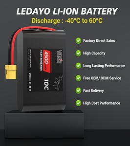 14,8 В 4500 мАч высокопроизводительная RC <span class=keywords><strong>Lipo</strong></span> батарея 4S1P 21700 ячейка для FPV гоночный Дрон Квадрокоптер литий-ионная упаковка с разъемом аксессуар - Product Image 4