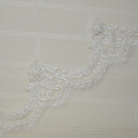 En gros, dentelle festonnée cordonnée tendance, broderie nuptiale, pour robes de mariée, chaussures, sacs, décoration à paillettes et vêtements