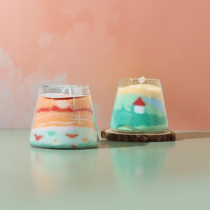 เทียนหอมทำจากทรายที่สวยงามเทียนหอมแบบทำมือเป็นมิตรต่อสิ่งแวดล้อมดีไซน์ใหม่ - Product Image 3