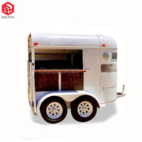 Camion de nourriture Mobile Vintage, remorque de boîte de cheval entièrement équipée, support de Hot-Dog, chariot de Dessert, remorque de nourriture de cheval