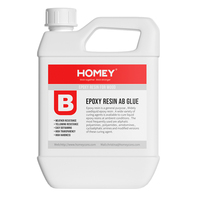 HOMEY Colle AB en cristal Résine époxy liquide Résine époxy Résine époxy et durcisseur Table en bois