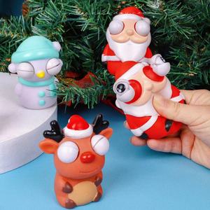 Jouet Squishy de Noël Bonhomme de Neige Père Noël Renne en Caoutchouc à Presser Anti-Stress pour Enfants et Adultes - Product Image 2
