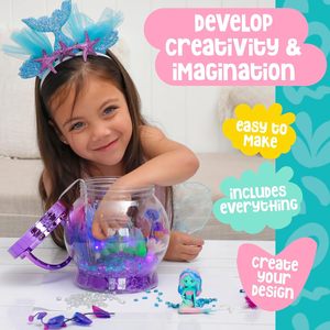 Kit de terrarium de sirène en plastique à faire soi-même pour les enfants de 5 à 13 ans, jouet éducatif, veilleuse, belle capacité créative, merveilleux contes de fées - Product Image 4