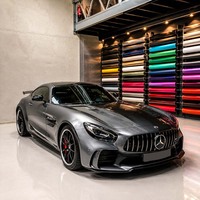 Film de protection de peinture TPU professionnel couleur gris clair AMG, résistant aux rayures, film de protection automobile