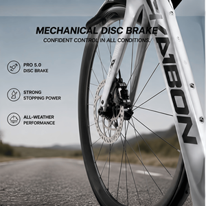 Bicicleta de Carretera de Fibra de Carbono T700, 18 Velocidades, Grupo Shimano SORA R3000, Freno de Disco Mecánico, Eje Pasante, Bicicleta de Gravel de Carbono, Venta al Por Mayor - Product Image 5
