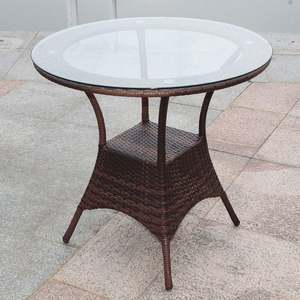 Meubles de piscine extérieure Table à manger en rotin imperméable et ensemble de chaises Ensemble de salle à manger moderne pour 12 personnes Mobilier d'extérieur fourni - Product Image 4