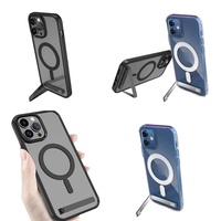 Casing Ponsel Magnetik dengan Penyangga, Grosir Casing Ponsel untuk iPhone 14 13 12 Plus 17 Pro Max Air 16 15 11, Anti Benturan