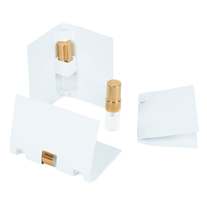 Luxury Custom Printed Perfume Sample Cards Coated Tissue <b>Paper</b> Pocket Card Holder for Fragrance Packaging - Product Image 1