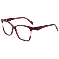 Gafas de Prescripción de Estilo Clásico para Mujer con Lentes de Acetato, Gafas Ópticas con Diseño de Moda