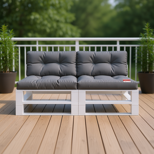 Cojín de tela antracita para paletas de exterior, 31.5x15.7x4.7 pulgadas, cuadrado, extraíble, lavable, para uso en todas las estaciones - Product Image 2